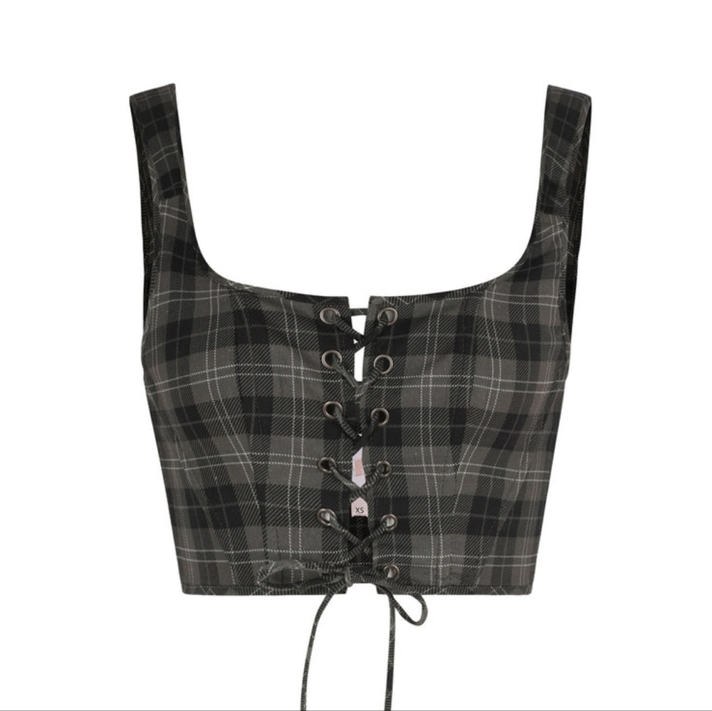 Selkie Granger Soft Corset (Black & Gray) - XL